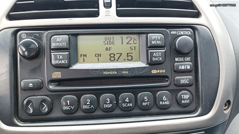 TOYOTA RAV 4 '00 -'05 * ΡΑΔΙΟ-CD PLAYER ΕΡΓΟΣΤΑΣΙΑΚΟ *ΑΝΤΑΛΛΑΚΤΙΚΑ SUVparts - AUTOplace*