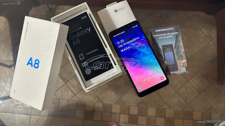 Samsung Galaxy A8 2018 (4GB/32GB) Μαύρο,5,6''