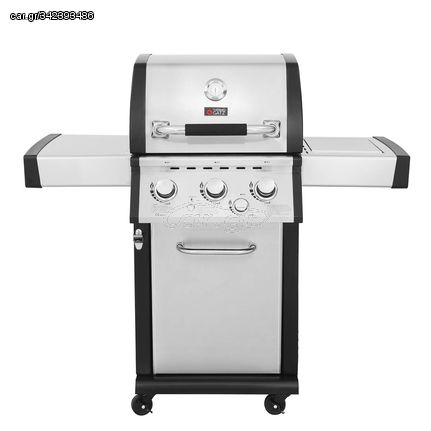 BBQ Ψησταριά Υγραερίου INOX THERMOGATZ GS GRILL SUPERIOR 3+1 INOX με 3 καυστήρες + 1 πλαϊνή εστία 14KW ( 03.313.330 )