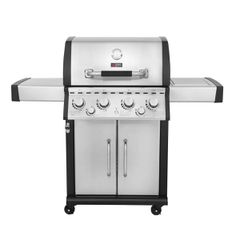 BBQ Ψησταριά Υγραερίου INOX THERMOGATZ GS GRILL SUPERIOR 4+1+1 INOX με 4 καυστήρες + 1 καυστήρας Infrared + 1 πλαϊνή εστία 21KW ( 03.313.331 )