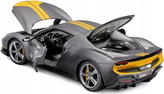 Burago 1/18 Ferrari 296 GTB Assetto Fiorano 2022 Grey Yellow (16017)