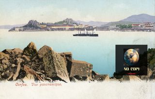 Κέρκυρα (δεκ. 1900) Πανοραμική άποψη no 3925 - Vue panoramique Παγκόσμιος Ταχυδρομικός Σύνδεσμος