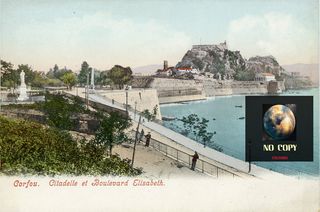 Κέρκυρα (δεκ. 1900) Citadelle et Boulevard Elisabeth no 3947 - Παγκόσμιος Ταχυδρομικός Σύνδεσμος