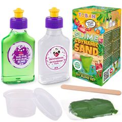 Tuban Set of green Slime and sand dynamic creative toy ZA4983