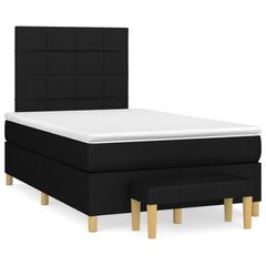 ΚΡΕΒΑΤΙ BOXSPRING ΜΕ ΣΤΡΩΜΑ ΜΑΥΡΟ 120X190 ΕΚ. ΥΦΑΣΜΑΤΙΝΟ 3270406