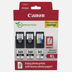 Canon Μελάνι Inkjet PG-560XLx2/CL-561XL Ph.Val.Pk 3712C012