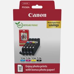 Canon Μελάνι Inkjet CLI-526 CMYK Value Pack 4540B019