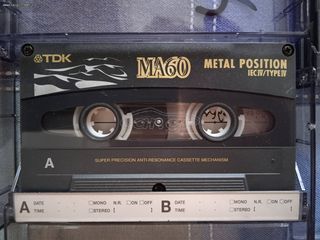 5 κασσετες ΜΕΤΑΛΛΟΥ TDK- MA 60 , JAPAN, απο αρχειο,κατασταση καινουριου,περιεχουν ROCK,JAZZ,SOUL,ΚΛΑΣΣΙΚΗ,DISCO. ηχος ανωτερος του CD