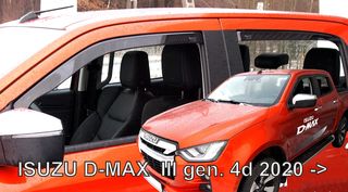 ISUZU D-MAX 4D 2020+  ΣΕΤ ΑΝΕΜΟΘΡΑΥΣΤΕΣ ΑΥΤΟΚΙΝΗΤΟΥ ΑΠΟ ΕΥΚΑΜΠΤΟ ΦΙΜΕ ΠΛΑΣΤΙΚΟ HEKO - 4 ΤΕΜ.