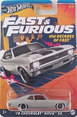 Mattel Hot Wheels Fast  Furious: HW Decades of Fast - 70 Chevrolet Nova SS Vehicle (HRW42)