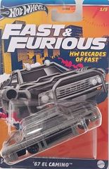 Mattel Hot Wheels Fast  Furious: HW Decades of Fast - 67 El Camino Vehicle (HRW41)
