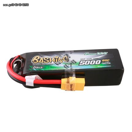 Gens Ace G-Tech 5000mAh 14.8V 4S1P 60C LiPo Battery Pack with XT90 Plug-Bashing Series