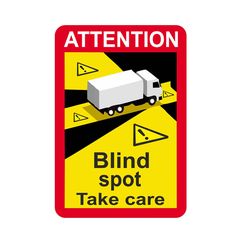 Αυτοκόλλητο Σήμα Mικρό Τυφλό Σημείο Α.Δ.626 (Blind Spot - Take Care) 12 x 17.5cm 1 Τεμάχιο