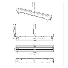 OMNITRONIC Fader 10KB 60mm XMP-1400/-2800 - OMNITRONIC