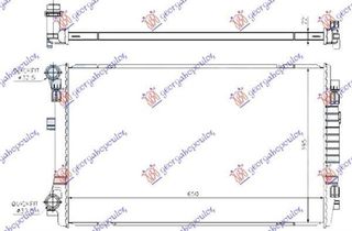 Ψυγείο Νερού 1.0 TSI/1.2-1.4 TFSI/1.6-2.0 TDI (65x40) (Brazed) Audi A3 3θυρο/Sportback 2012-2016