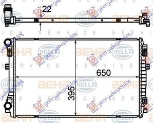 Ψυγείο Νερού 1.0-1.2-1.4 TSI-TFSI-1.6-2.0 TDI (64.8x41) (Mahle Behr) Audi A3 3θυρο/Sportback 2016-2020