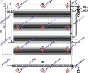 Ψυγείο A/C (52x42x1.6) BMW 3 Series Coupe/Cabrio (E46) 1999-2003