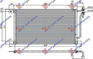 Ψυγείο A/C Diesel (52x31.4x1.6) BMW 3 Series Coupe/Cabrio (E46) 1999-2003