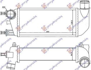 Ψυγείο Intercooler 1.3 JTD (29x13x6.4) (Παροχές Άνω) Fiat 500 2007-2015