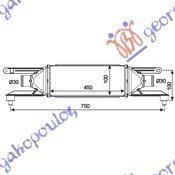 Ψυγείο Intercooler 1.3 JTD/JTDM (45x10x5.3) (90 HP) Fiat Punto Evo 2009-2012
