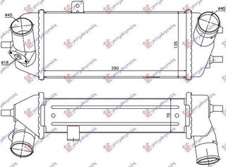 Ψυγείο Intercooler 1.4-1.6 CRDi (30x13.5x7) Hyundai ix20 2011-