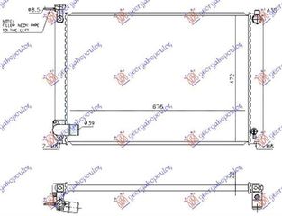 Ψυγείο Νερού (RX400) 3.3 24V Hybrid (67.5x47.5x2.2) Lexus RX 330/350/400 2003-2009