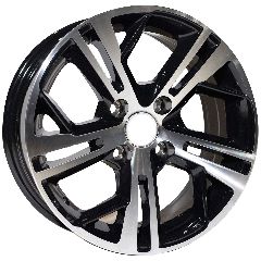 REPLICA ΖΑΝΤΕΣ PEUGEOT 5698 16X6.5 ET25 4X108 BLACK MACHINED FACED