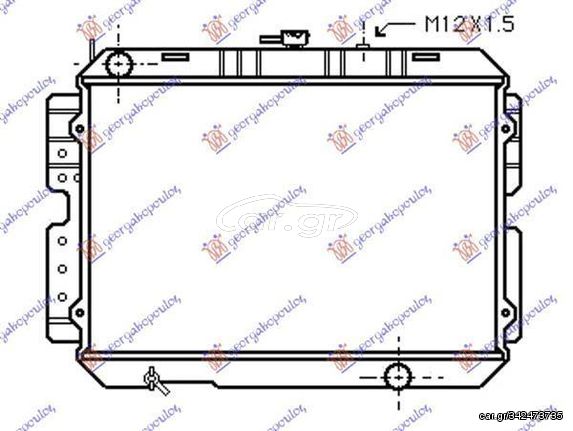 Ψυγείο Νερού 2.2 Diesel (40x56.5x3.2) Mazda B-Serie (4WD) 1986-1994