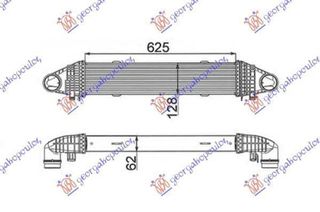 Ψυγείο Intercooler 1.8 i 16V Βενζίνη/2.1 CDI (62x12) (100-150 KW) Mercedes-Benz C-Class (W204) 2007-2011