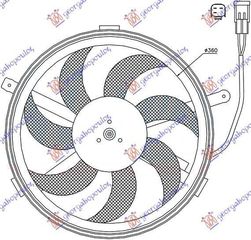 Βεντιλατέρ Ψυγείου Κομπλέ S (3 Pin) Mini Countryman (R60) 2011-2016