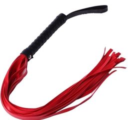 Dominance Handle Fetish Red/Black Whip - 49 cm