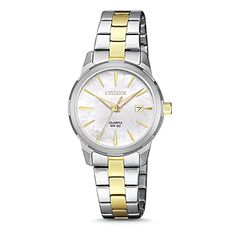 Citizen Elegance, Women's Watch, Silver / Gold Stainless Steel Bracelet EU6074-51D