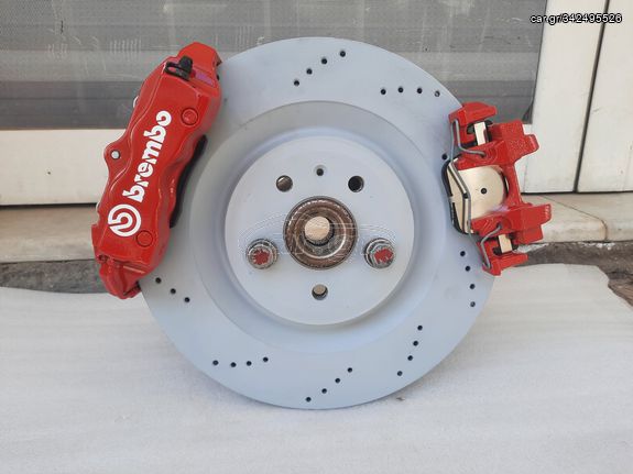 κιτ φρένων πίσω με διπλή δαγκάνα, brembo 4πίστονα 356x22 5x112 Golf 7 7.5 gti R, S3 8V, Leon CUPRA 5F, formentor