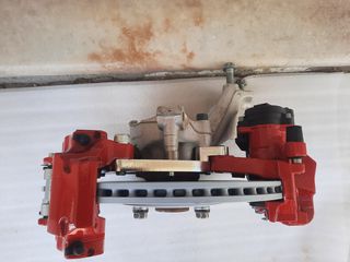 κιτ φρένων πίσω με διπλή δαγκάνα, brembo 4πίστονα 356x22 5x112 Golf 7 7.5 gti R, S3 8V, Leon CUPRA 5F, formentor-thumb-3