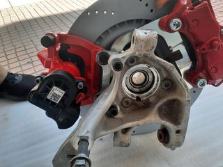 κιτ φρένων πίσω με διπλή δαγκάνα, brembo 4πίστονα 356x22 5x112 Golf 7 7.5 gti R, S3 8V, Leon CUPRA 5F, formentor-thumb-5