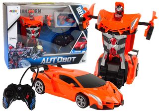 Car Robot Transformers 2in1 Pilot R/C Light Sound Drift Orange colour