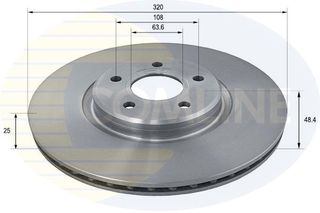 ΕΠΙΧΡΙΣΜΕΝΗ  ΔΙΣΚΟΠΛΑΚΑ ΕΜΠΡ. FORD - VOLVO COMLINE ADC1258V