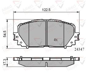 ΣΕΤ ΔΙΣΚΟΦΡΕΝΑ ΕΜΠΡ. TOYOTA COMLINE ADB01767