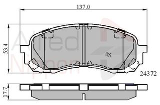 ΣΕΤ ΔΙΣΚΟΦΡΕΝΑ ΕΜΠΡ. SUBARU COMLINE ADB01778