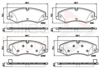 ΣΕΤ ΔΙΣΚΟΦΡΕΝΑ ΕΜΠΡ. LAND ROVER COMLINE ADB02210