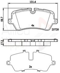 ΣΕΤ ΔΙΣΚΟΦΡΕΝΑ ΟΠΙΣΘΙΑ LAND ROVER COMLINE ADB02256