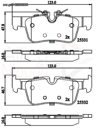 ΣΕΤ ΔΙΣΚΟΦΡΕΝΑ ΟΠΙΣΘ. BMW- MINI COMLINE ADB02318