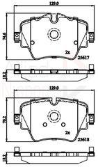 ΣΕΤ ΔΙΣΚΟΦΡΕΝΑ  ΕΜΠΡ. BMW - MINI COMLINE ADB02319