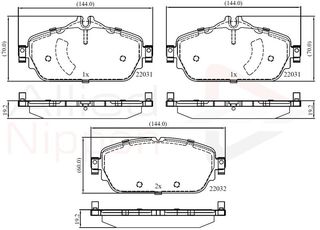 ΣΕΤ ΔΙΣΚΟΦΡΕΝΑ ΕΜΠΡ.  MERCEDES-BENZ COMLINE ADB02346