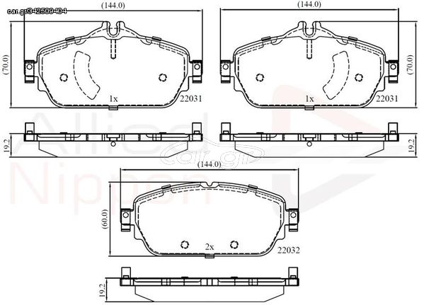 ΣΕΤ ΔΙΣΚΟΦΡΕΝΑ ΕΜΠΡ.  MERCEDES-BENZ COMLINE ADB02346