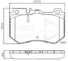 ΣΕΤ ΔΙΣΚΟΦΡΕΝΑ ΕΜΠΡ.  MERCEDES-BENZ COMLINE ADB02347