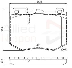 ΣΕΤ ΔΙΣΚΟΦΡΕΝΑ ΕΜΠΡ.  MERCEDES-BENZ COMLINE ADB02348