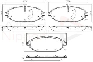 ΣΕΤ ΔΙΣΚΟΦΡΕΝΑ ΕΜΠΡ.  MERCEDES-BENZ COMLINE ADB02364