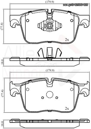 ΣΕΤ ΔΙΣΚΟΦΡΕΝΑ ΕΜΠΡ. JAGUAR COMLINE ADB02385