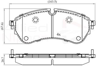 ΣΕΤ ΔΙΣΚΟΦΡΕΝΑ ΕΜΠΡ. VW COMLINE ADB02388